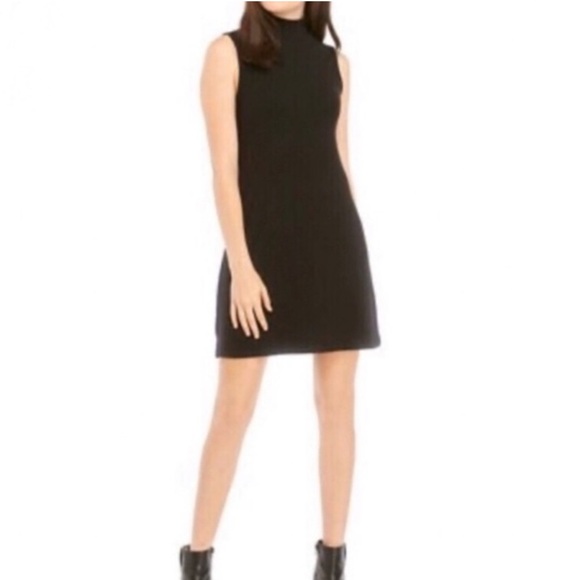 Cynthia‎ Rowley Black Mock Neck A-Line Sleeveless Mini Dress Size 8 - Picture 1 of 6
